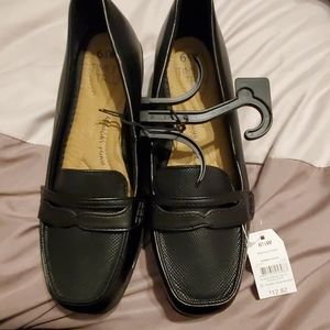 Black slip on shoes
